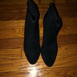 Black suede boots size 8